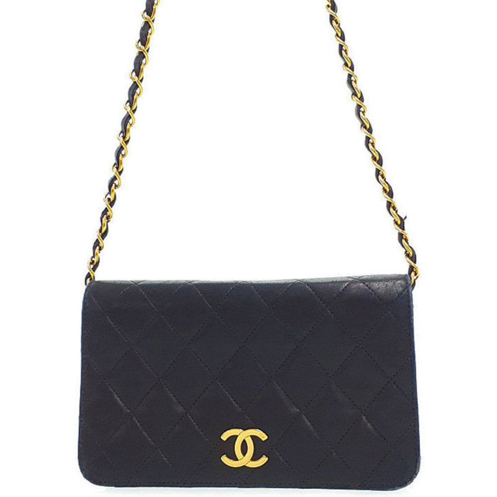 Chanel Mini Matelasse Chain Shoulder Bag Black